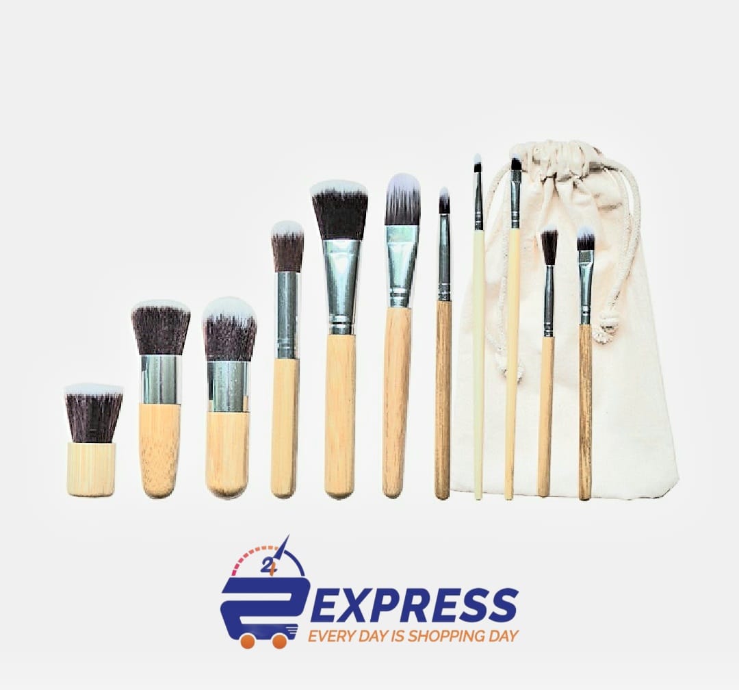 Bamboo Makeup Brush Set